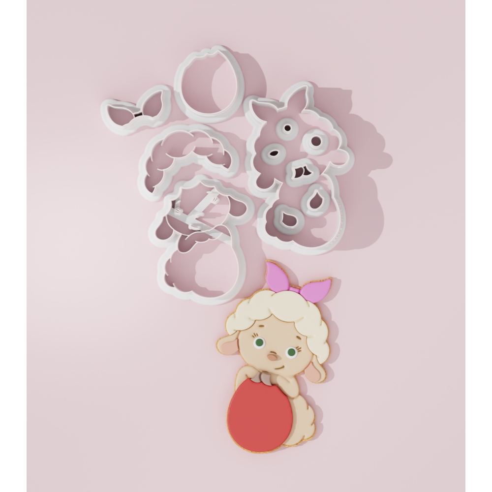 Easter: Sheep Girl Cookie Cutter