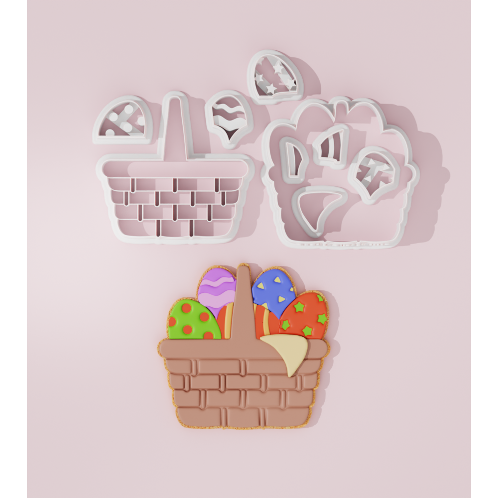 Easter: Basket with Eggs Cookie Cutter