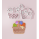 Easter: Basket with Eggs Cookie Cutter