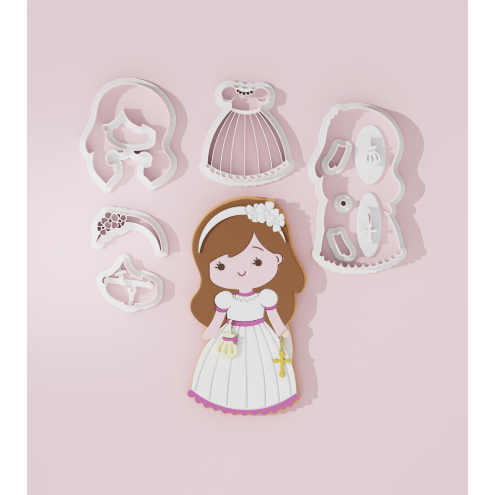 First Communion Girl Cookie Cutter