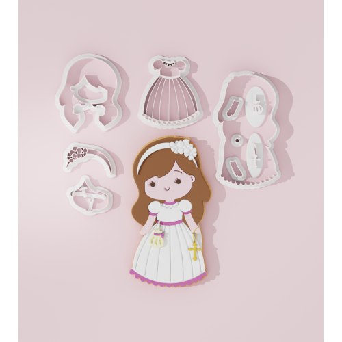 First Communion Girl Cookie Cutter