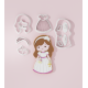 First Communion Girl Cookie Cutter