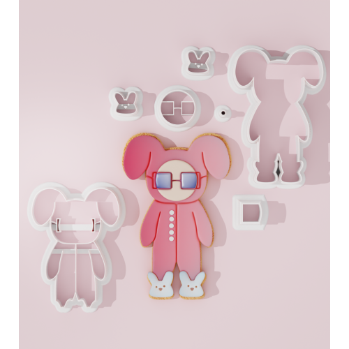 Easter – Bunny with Glasses Cookie Cutter