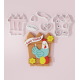 Easter Chicken with Fence Cookie Cutter