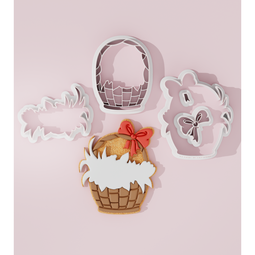 Easter Basket with Flowers Cookie Cutter