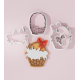 Easter Basket with Flowers Cookie Cutter