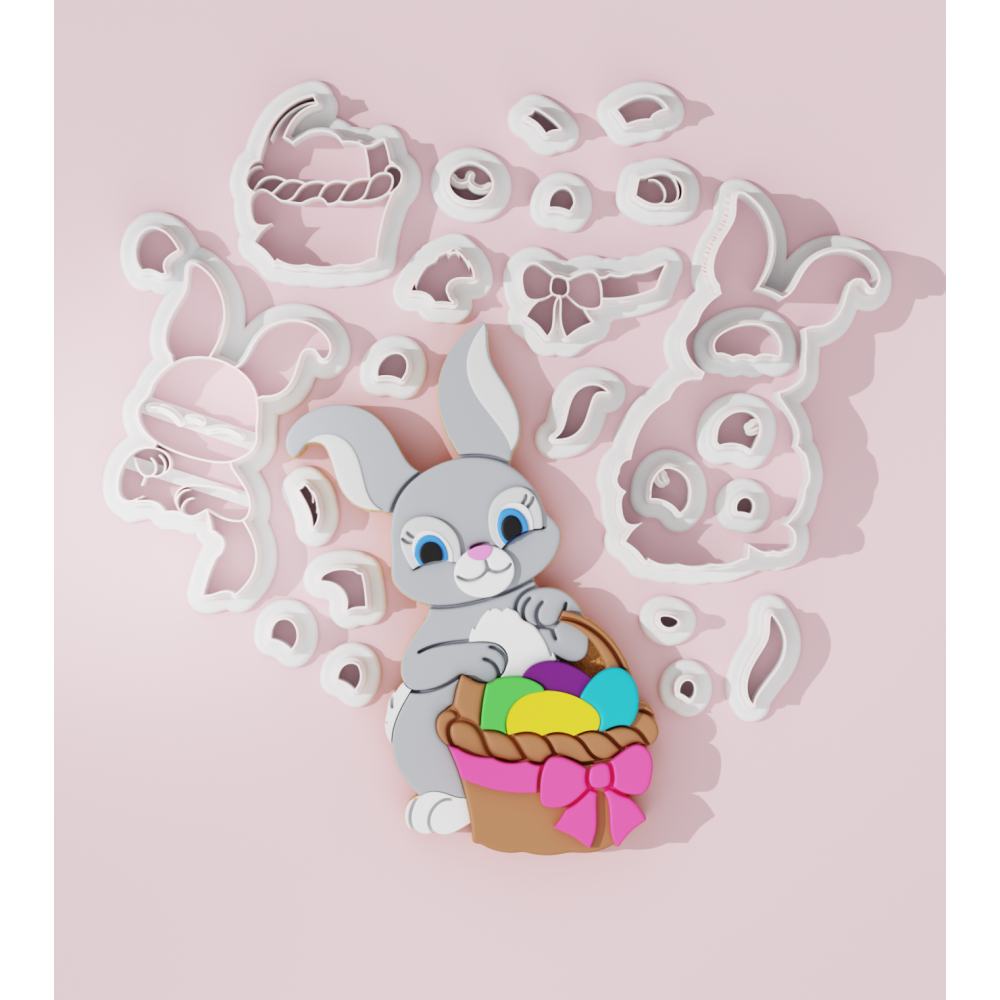 Bunny With Basket Cookie Cutter