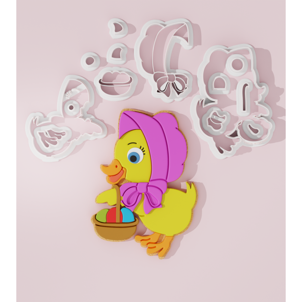 Duck With Basket Cookie Cutter