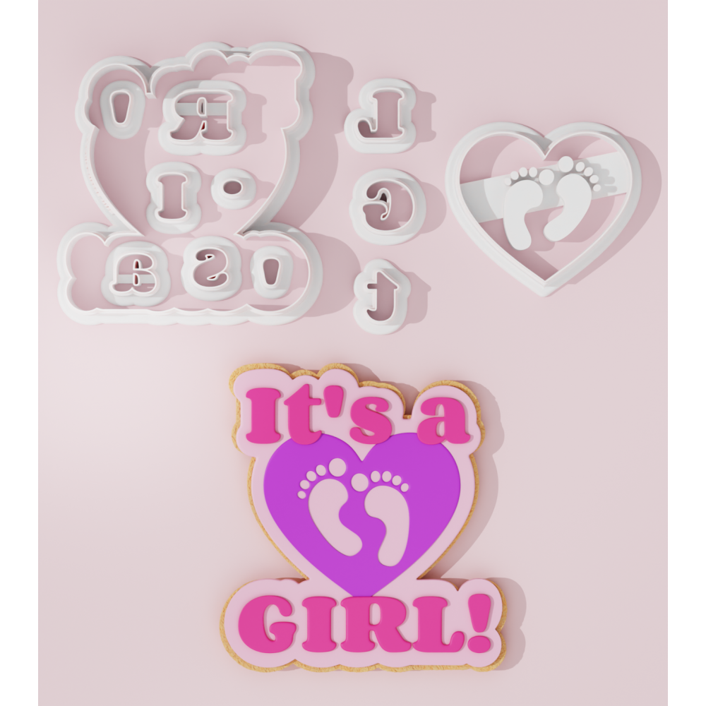 It’s a Girl Banner Cookie Cutter