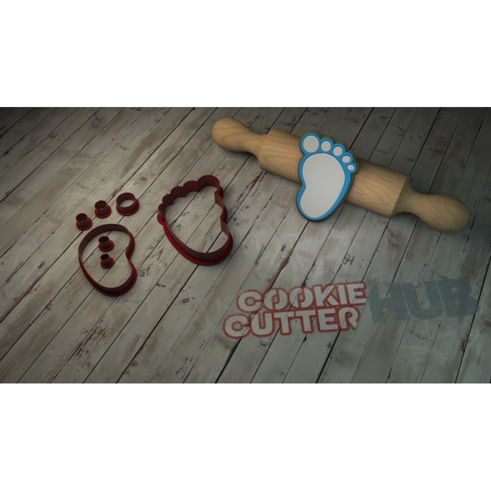 Baby Shower – Baby Foot #3 Cookie Cutter