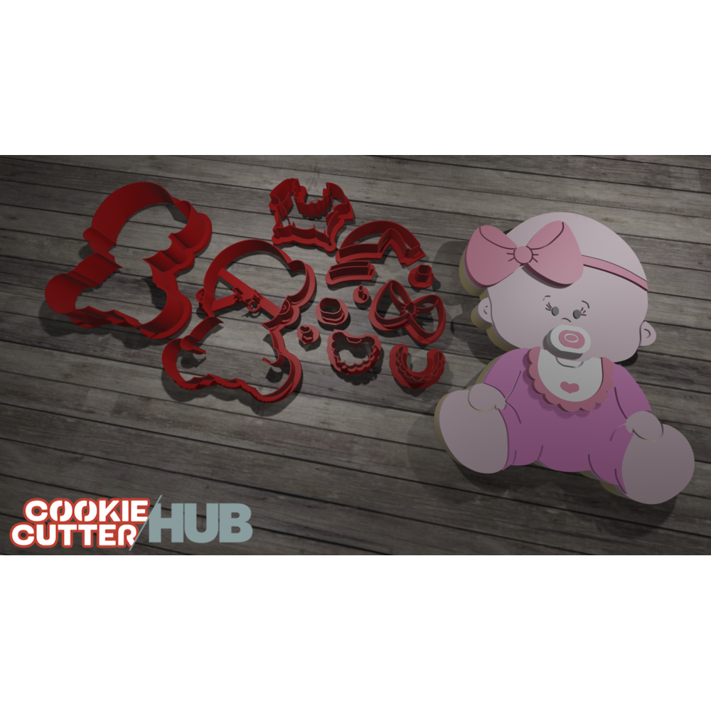 Baby Shower – Baby Girl Cookie Cutter