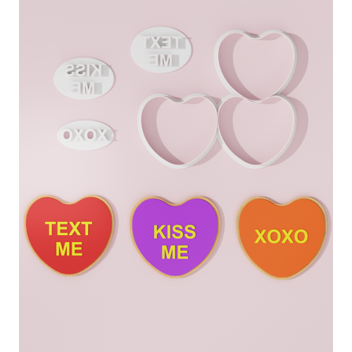 Candy Heart with Text...