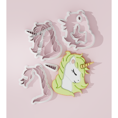 Unicorn number cookie cutter – Sweet4ucutters