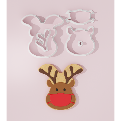 Reindeer with Mask Cookie...