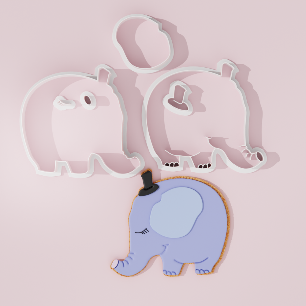 Elephant with Hat Cookie Cutter