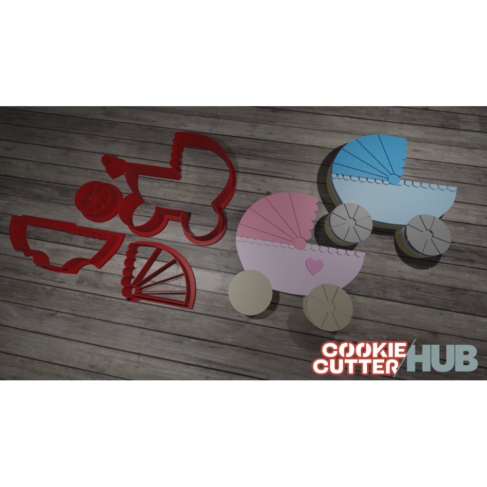 Baby Shower – Baby Carriage #3 Cookie Cutter