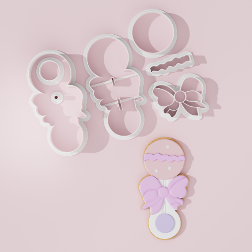 Baby Shower – Rounded Rattle Cookie Cutter