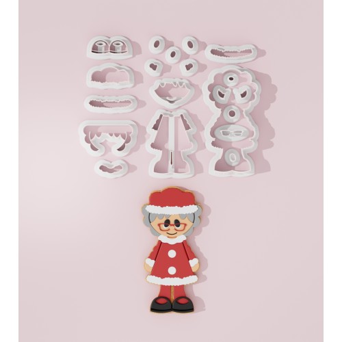 Santa Lady Cookie Cutter 107