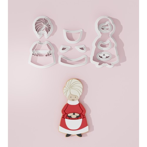 Santa Lady Cookie Cutter 109