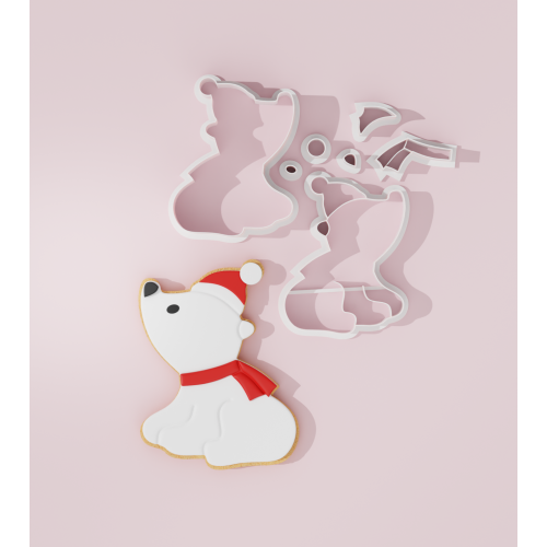 Christmas Polar Bear Cookie Cutter