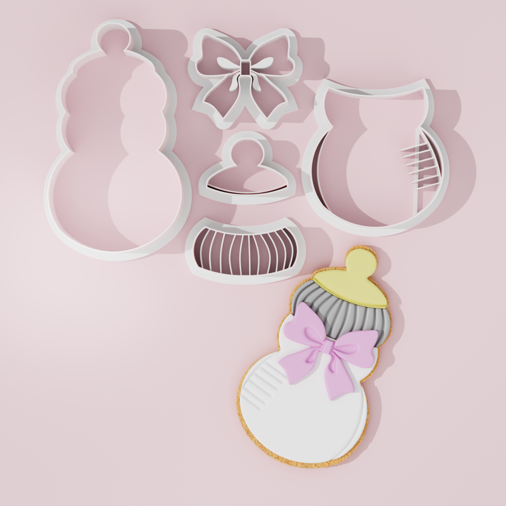 Baby Shower – Stylish Baby Bottle with Bow Cookie Cutter