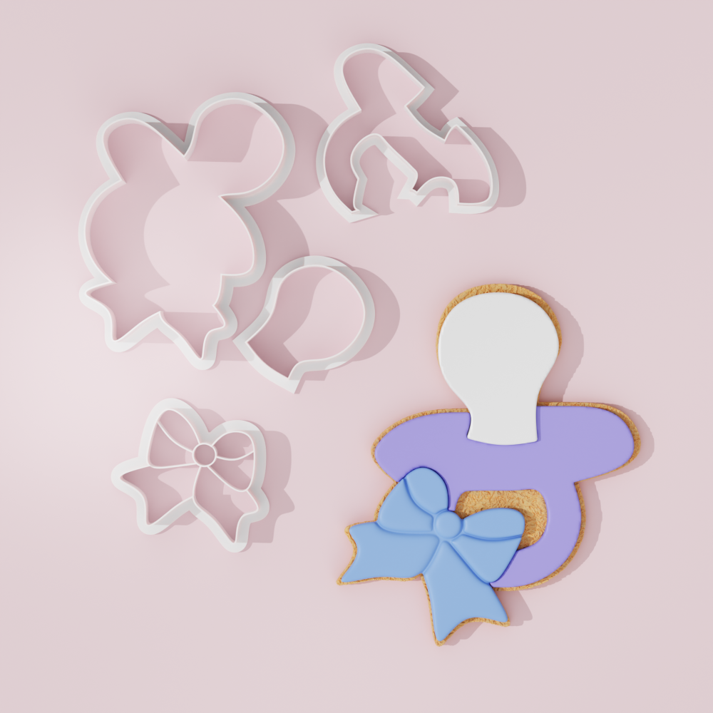 Baby Shower – Pacifier with Bow Cookie Cutter