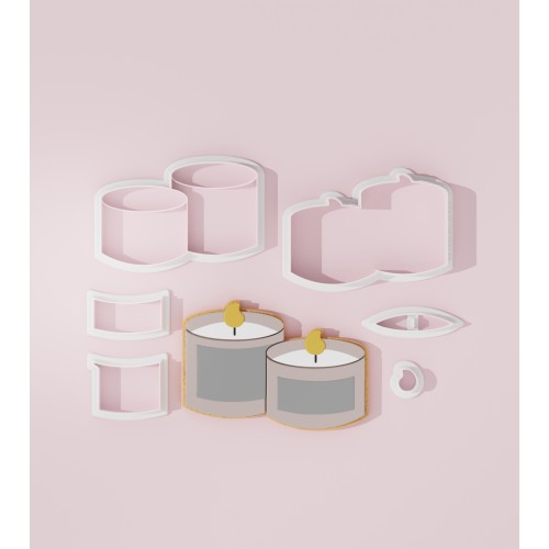 Cozy Candles Cookie Cutter