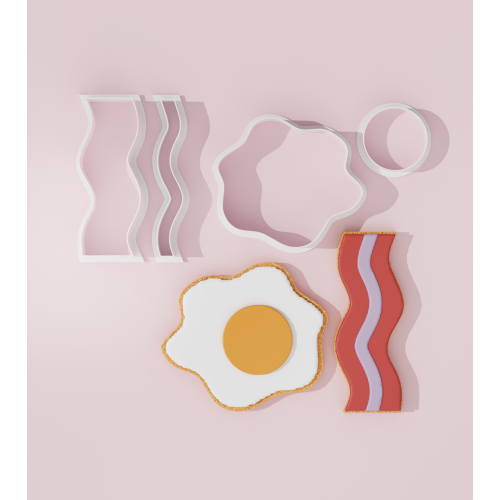 Valentine – Egg and Bacon Couple Cookie Cutter Set