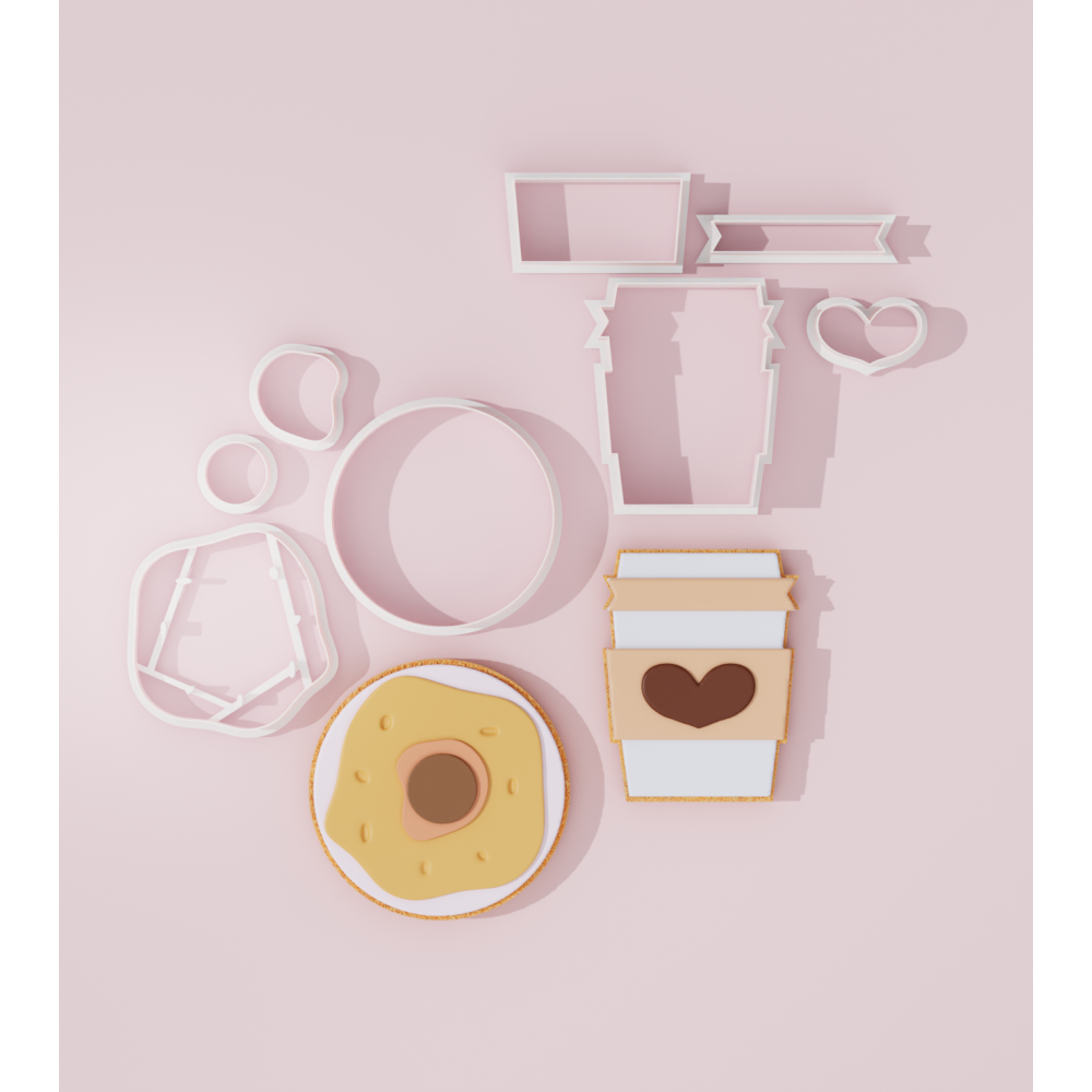 Valentine – Coffee and Donut Cookie Cutter Set