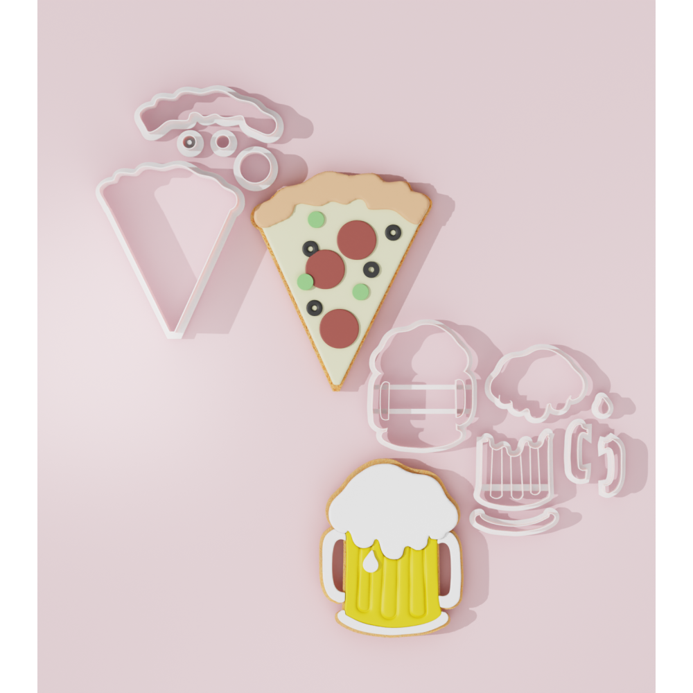 Valentine – Pizza and Beer Cookie Cutter Set