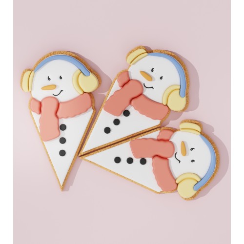 Snowman Cookie Cutter Platter