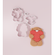 Valentine – Bear with Heart #2 Cookie Cutter