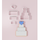 Wedding Cake with Heart Cookie Cutter