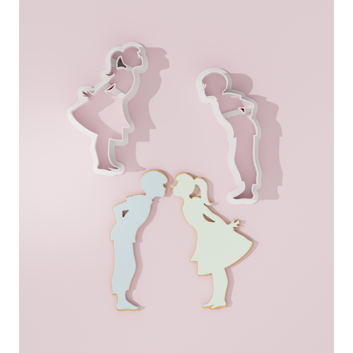 Valentine – Kissing Couple Cookie Cutter