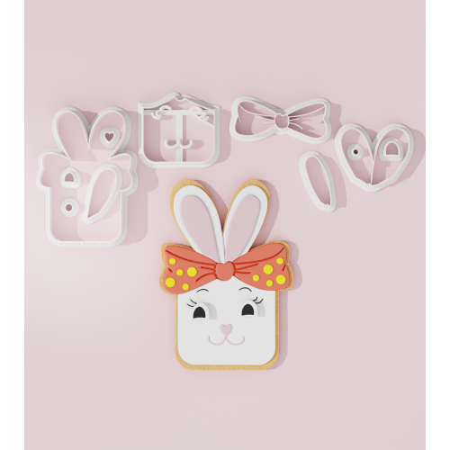 Easter – Square Bunny Girl Cookie Cutter