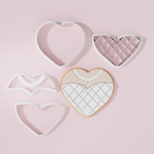 Bride Heart Cookie Cutter 110