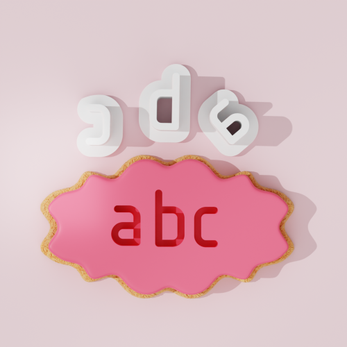 Latin Font Cookie Cutter...