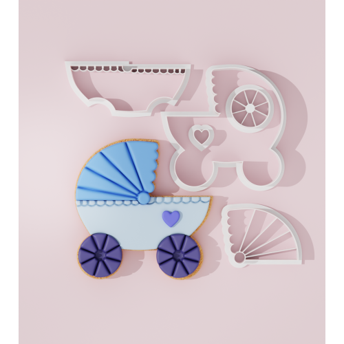 Baby Shower – Baby Carriage #3 Cookie Cutter