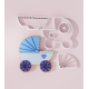 Baby Shower – Baby Carriage #3 Cookie Cutter