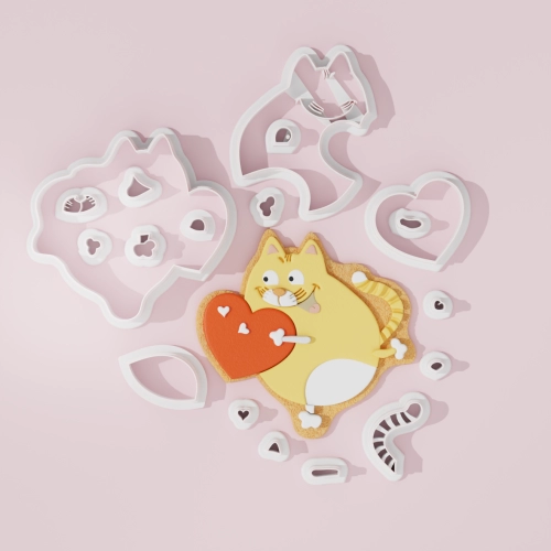 Valentine Cat Cookie Cutter...