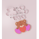 Valentine – Bear with Hearts Cookie Cutter