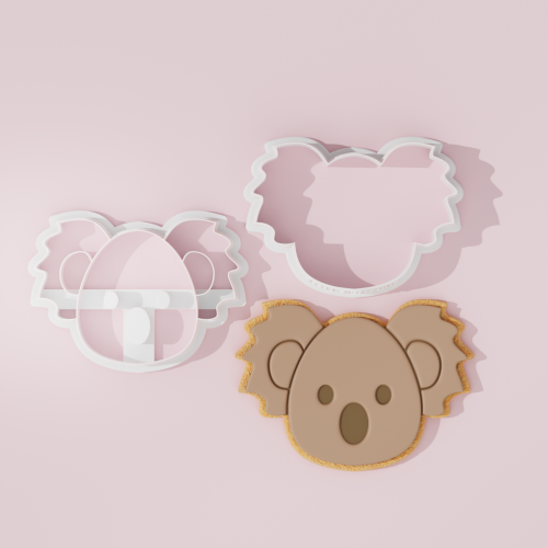 Koala Face Cookie Cutter Stamp