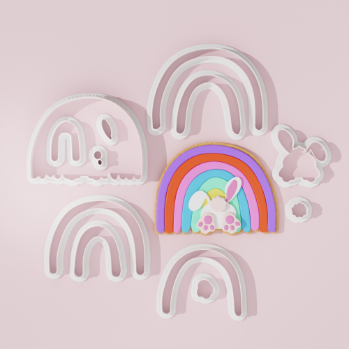 Rainbow Bunny Cookie Cutter