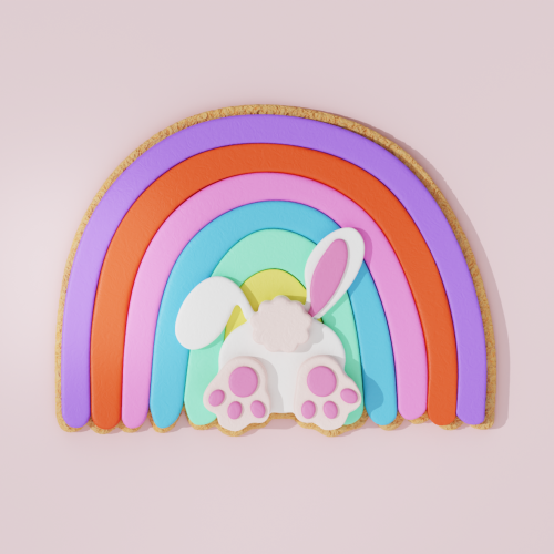 Rainbow Bunny Cookie Cutter